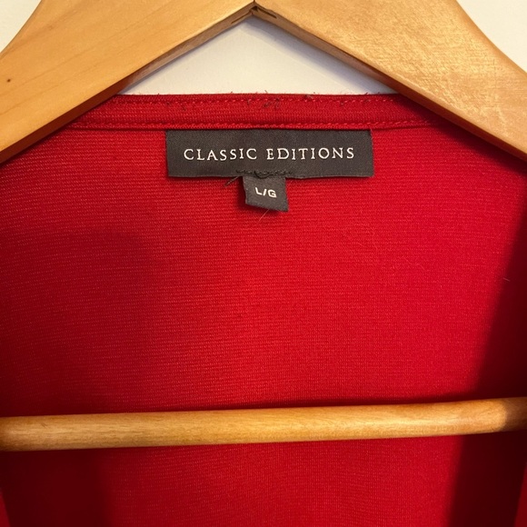 Classic edition Women's Red Open Front Blazer - Picture 3 of 5